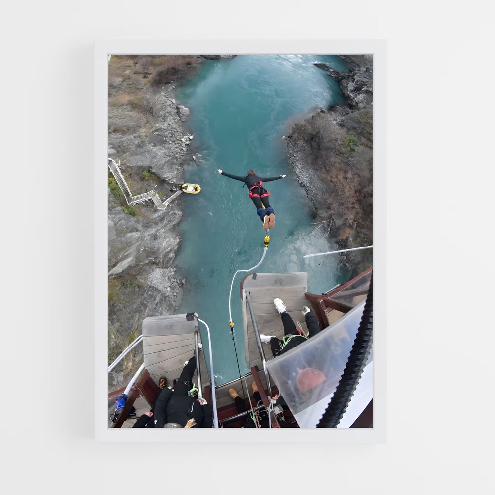 Poster Saut dans l'Inconnu – affiche Saut à l’élastique (vue 3)